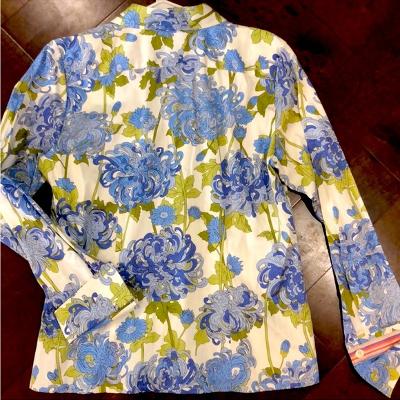TALBOTS button down floral blouse - Picture 2 of 7